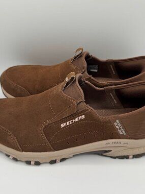 Skechers Slip-ins Women's Hillcrest-Sunapee Trail Sneakers Brown Suede Size 10